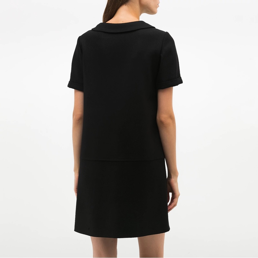 Burberry Black Wool Dress Peter Pan Collar - Picture 5 of 12